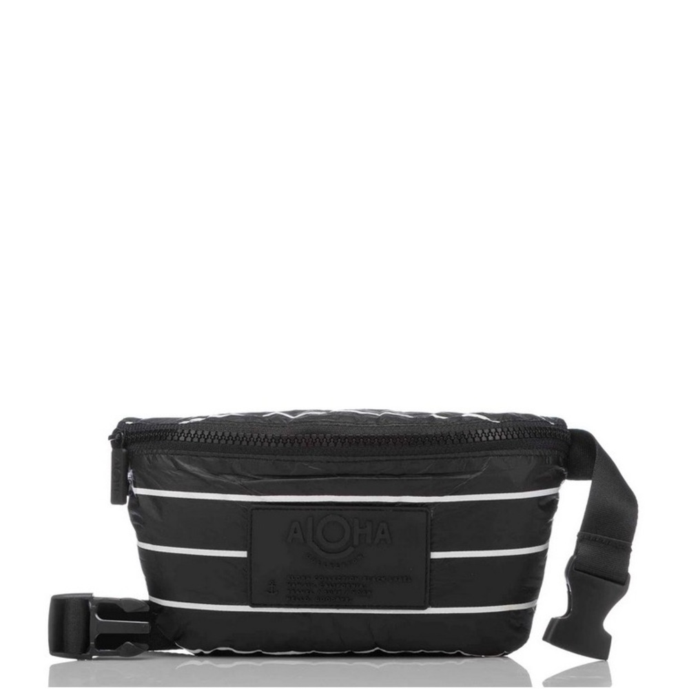 Aloha Collection Mini Hip Pack - Black with White Pin Stripes